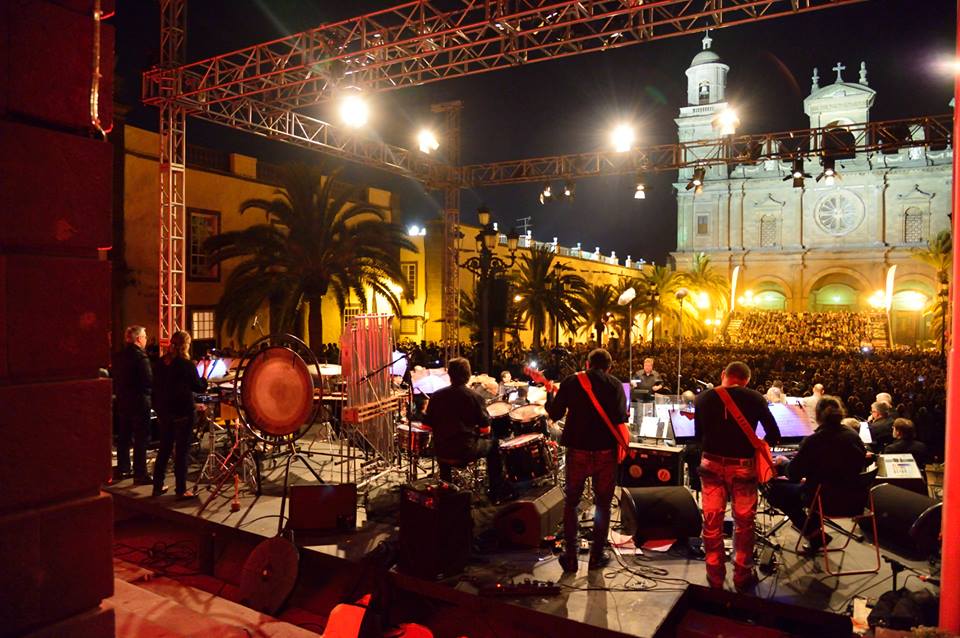 Concierto de la Banda Sinfónica Municipal de Las Palmas de G.C. en la Plaza de Santa Ana dentro del marco del Festival TEMUDAS en la edición de 2017.