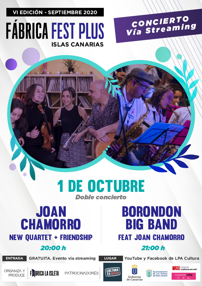 La úndecima edición de Jazz Otoño de Las Palmas de Gran Canaria comenzó con doble concierto: Borondón Big Band y Joan Chamorro New Quartet & Friends.