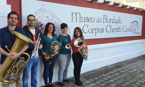 Recital de Barahona Brass Quintet en la Casa Roja de la Villa de Mazo en la isla de La Palma.